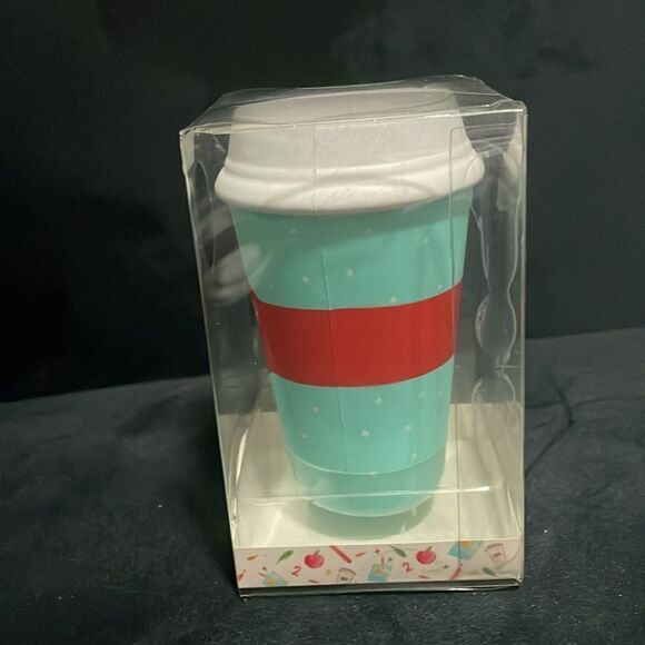 New Eccolo coffee cup espresso latte teacher fuel blue stress ball squeezeball - Picture 6 of 10